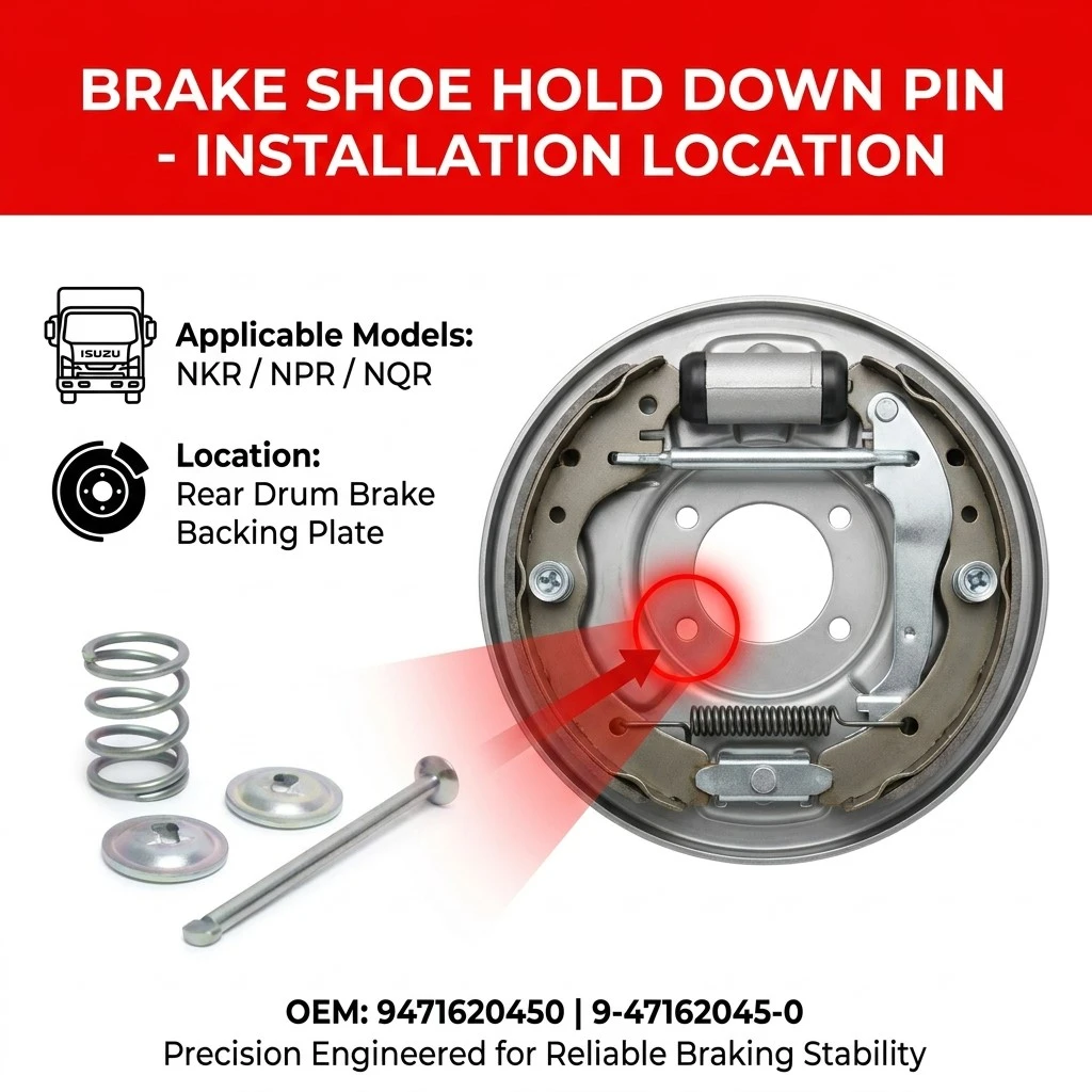 9471620450 9-47162045-0 Shoe Hold Down Pin For Isuzu NKR NPR NQR 9471620450 9-47162045-0 Shoe Hold Down Pin For Isuzu NKR NPR NQR